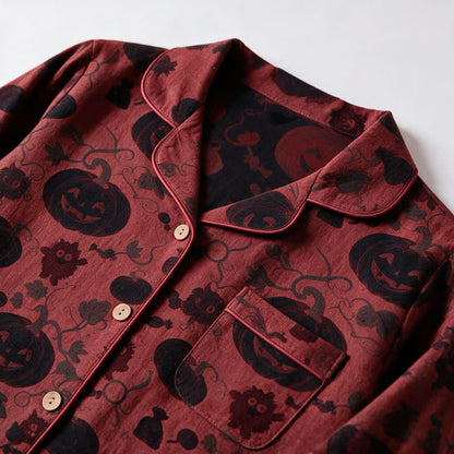 Ownkoti Red Pumpkin Monster Cotton Loungewear Set - image 3