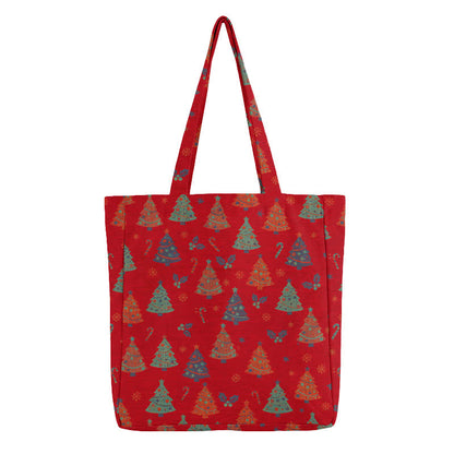 Ownkoti Christmas Tree Cotton Tote Shoulder Bag - image 2