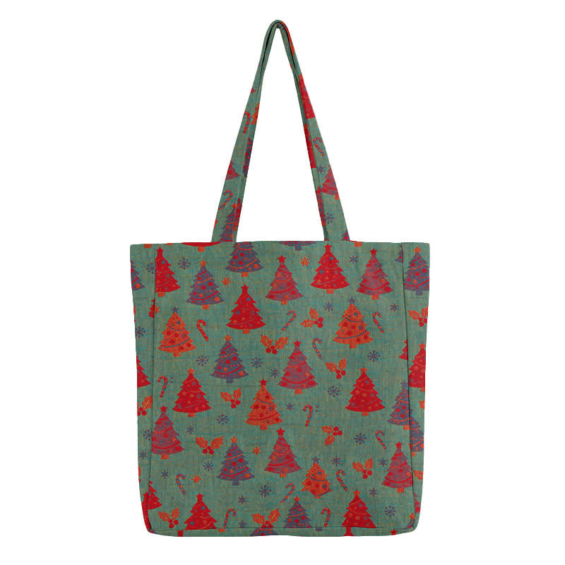 Ownkoti Christmas Tree Cotton Tote Shoulder Bag - image 6