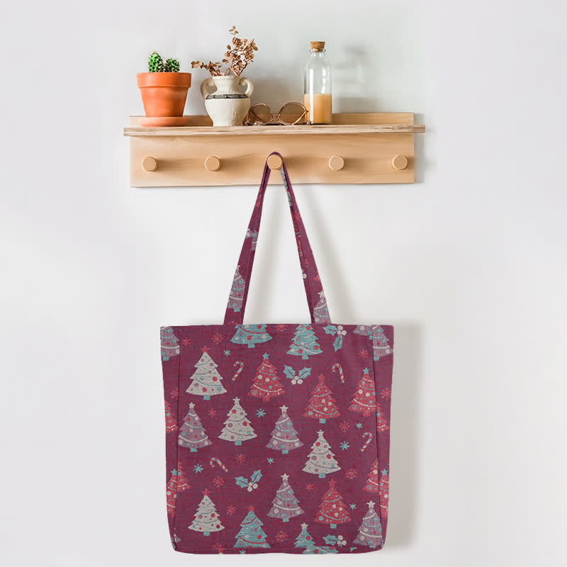 Ownkoti Christmas Tree Cotton Tote Shoulder Bag - image 11