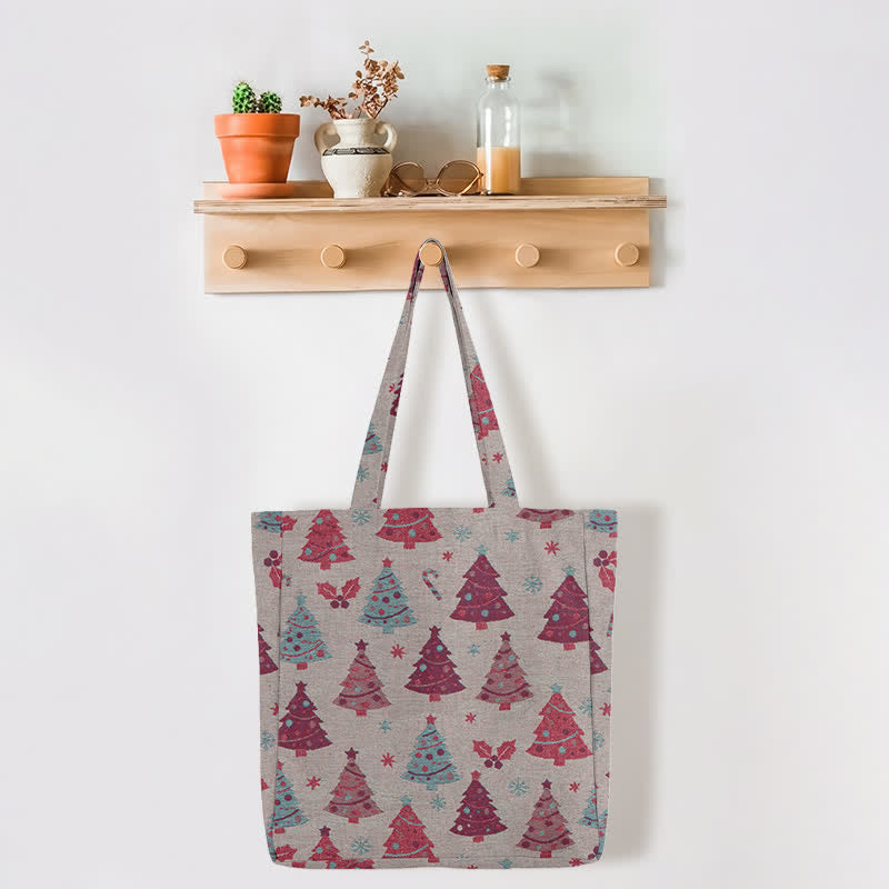 Ownkoti Christmas Tree Cotton Tote Shoulder Bag - image 16