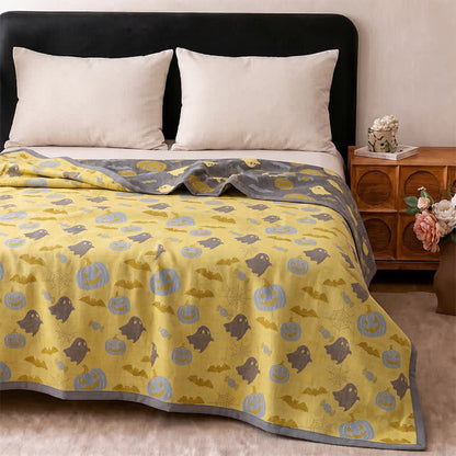 Ownkoti Reversible Halloween Pumpkin Ghost Cotton Blanket - image 15