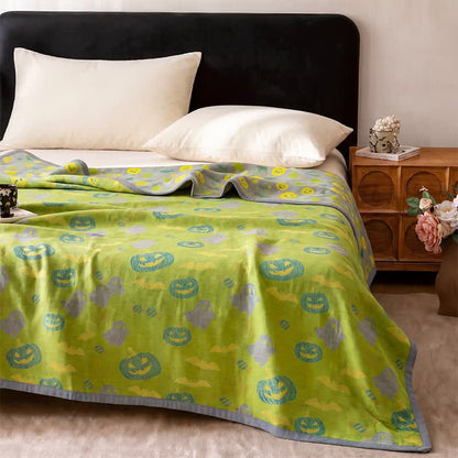 Ownkoti Reversible Halloween Pumpkin Ghost Cotton Blanket - image 27