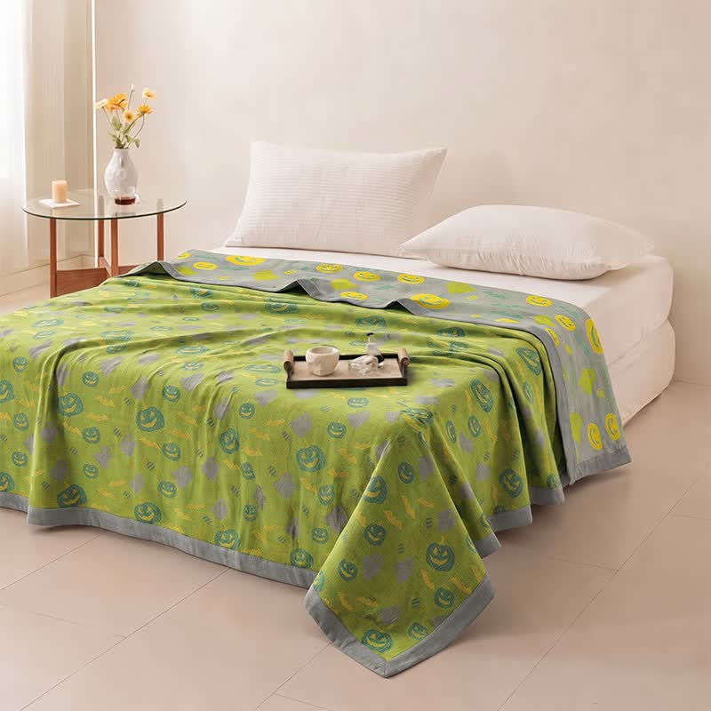 Ownkoti Reversible Halloween Pumpkin Ghost Cotton Blanket - image 28