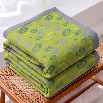 Ownkoti Reversible Halloween Pumpkin Ghost Cotton Blanket - image 25