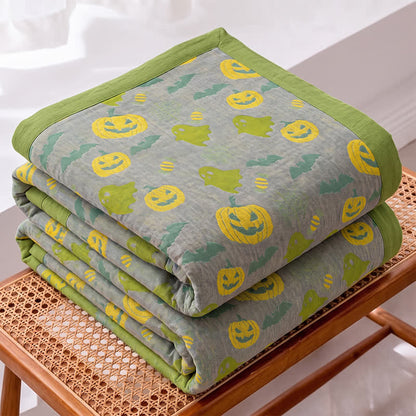 Ownkoti Reversible Halloween Pumpkin Ghost Cotton Blanket - image 31