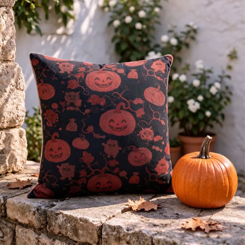 Ownkoti Multi‑Color Halloween Pumpkin & Monster Cotton Pillow - image 5
