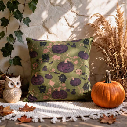 Ownkoti Multi‑Color Halloween Pumpkin & Monster Cotton Pillow - image 14
