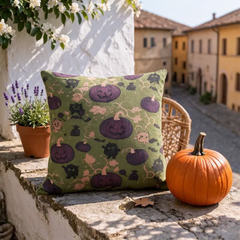 Ownkoti Multi‑Color Halloween Pumpkin & Monster Cotton Pillow - image 13