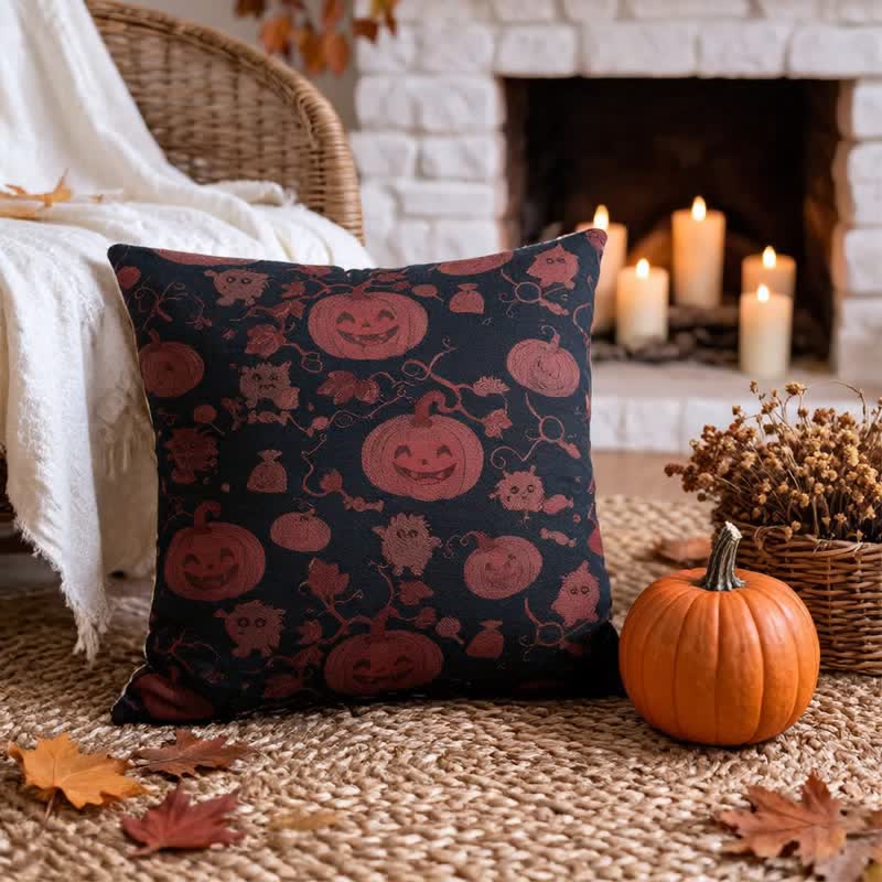 Ownkoti Multi‑Color Halloween Pumpkin & Monster Cotton Pillow - image 7