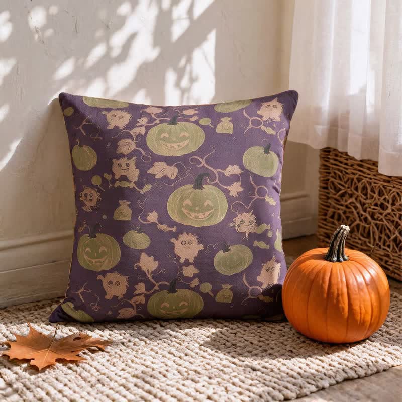 Ownkoti Multi‑Color Halloween Pumpkin & Monster Cotton Pillow - image 11