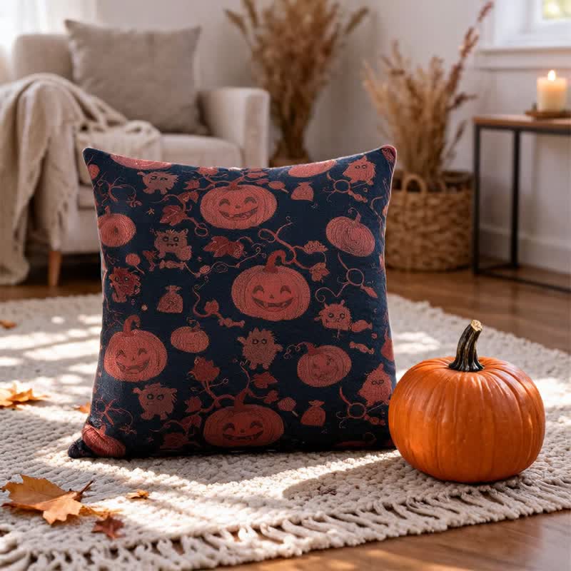 Ownkoti Multi‑Color Halloween Pumpkin & Monster Cotton Pillow - image 6