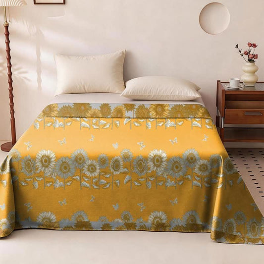Ownkoti Sunflower Butterfly Cotton Gauze Reversible Bedspread - Bedspread - King - image 0