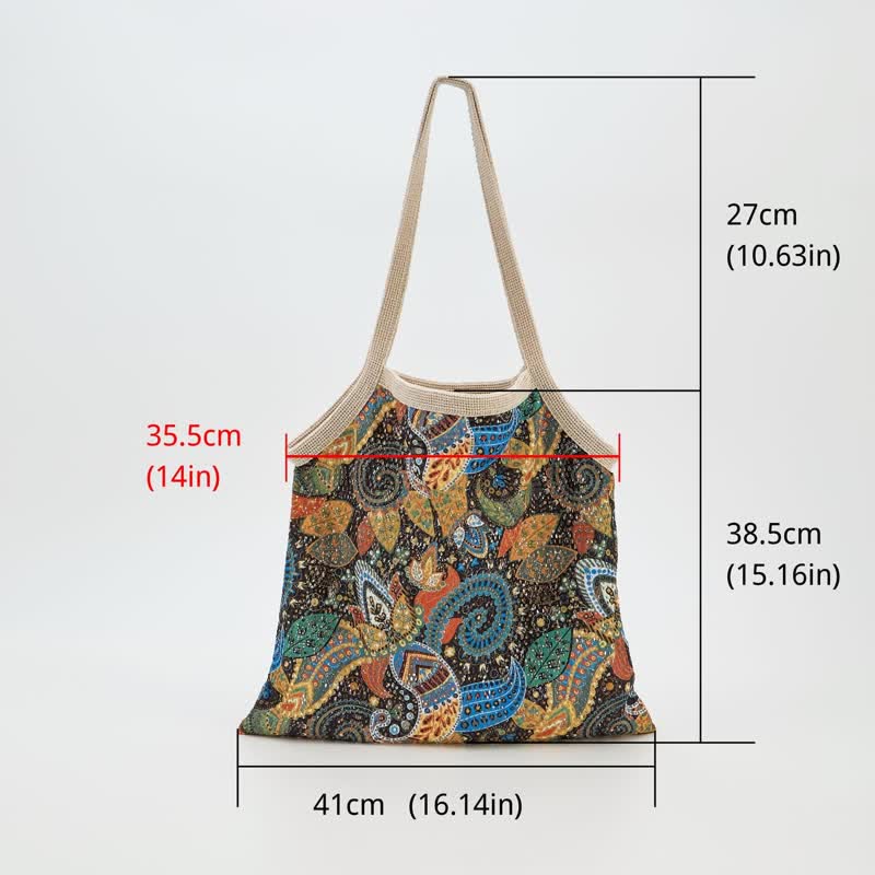 Ownkoti Bohemian Floral Tote Shoulder Bag - image 2