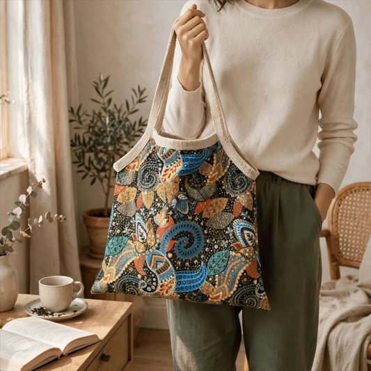 Ownkoti Bohemian Floral Tote Shoulder Bag - 16''W x 15''H - image 0