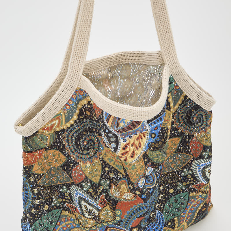 Ownkoti Bohemian Floral Tote Shoulder Bag - image 3