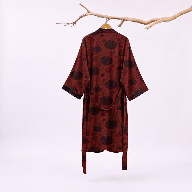 Ownkoti Red-Black Halloween Monster Cotton Kimono Robe - image 1