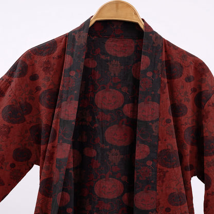 Ownkoti Red-Black Halloween Monster Cotton Kimono Robe - image 2