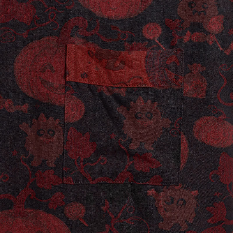 Ownkoti Red-Black Halloween Monster Cotton Kimono Robe - image 9