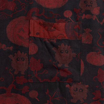 Ownkoti Red-Black Halloween Monster Cotton Kimono Robe - image 9