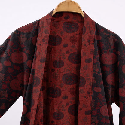 Ownkoti Red-Black Halloween Monster Cotton Kimono Robe - image 7