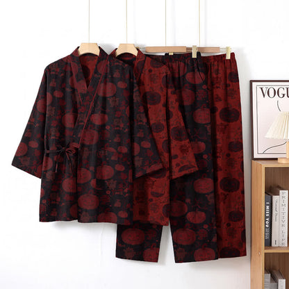 Ownkoti Halloween Pumpkin Cotton Kimono Pajama Set - image 7