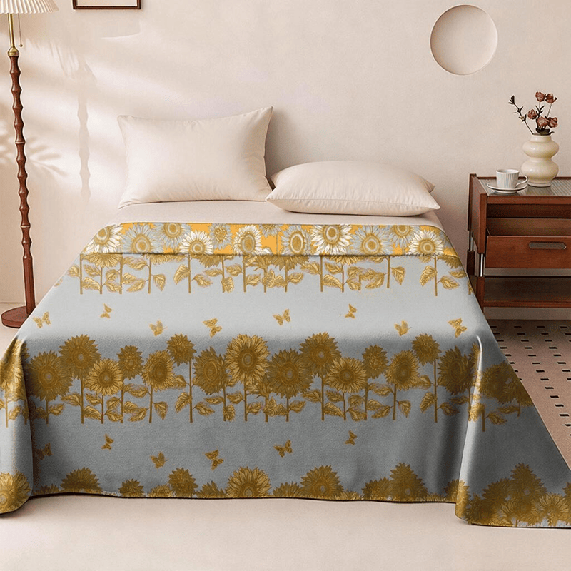 Ownkoti Sunflower Butterfly Cotton Gauze Reversible Bedspread - image 3