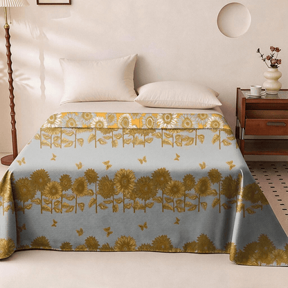 Ownkoti Sunflower Butterfly Cotton Gauze Reversible Bedspread - image 3