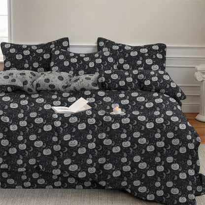 Ownkoti Halloween Pumpkin Moon Cotton Bedding Set - image 1