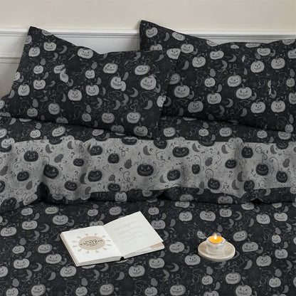 Ownkoti Halloween Pumpkin Moon Cotton Bedding Set - image 6