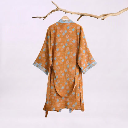 Ownkoti Multi‑Color Pumpkin Halloween Cotton Kimono Robe - image 1
