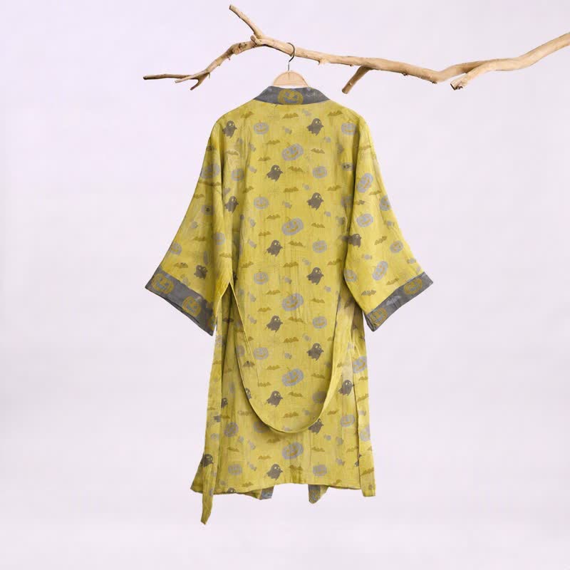 Ownkoti Multi‑Color Pumpkin Halloween Cotton Kimono Robe - image 11