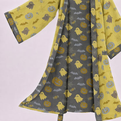 Ownkoti Multi‑Color Pumpkin Halloween Cotton Kimono Robe - image 13