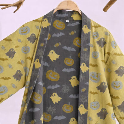 Ownkoti Multi‑Color Pumpkin Halloween Cotton Kimono Robe - image 12