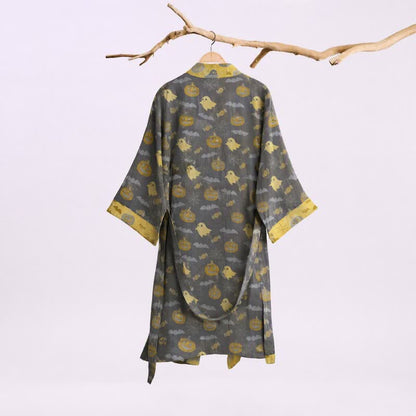 Ownkoti Multi‑Color Pumpkin Halloween Cotton Kimono Robe - image 16