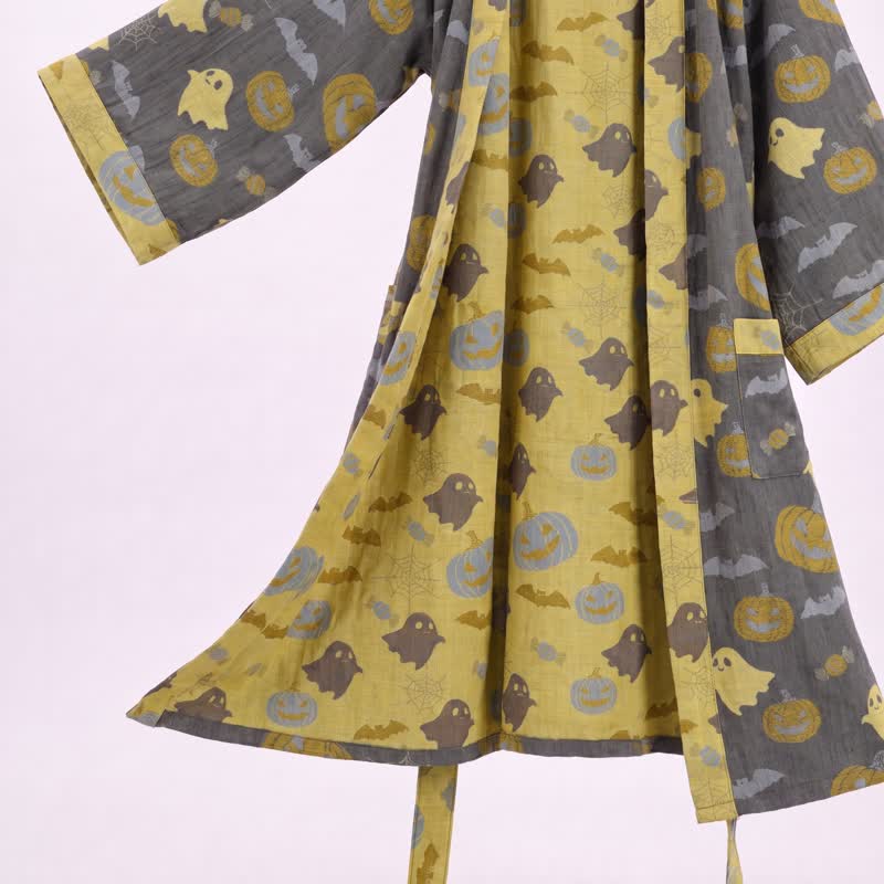Ownkoti Multi‑Color Pumpkin Halloween Cotton Kimono Robe - image 18