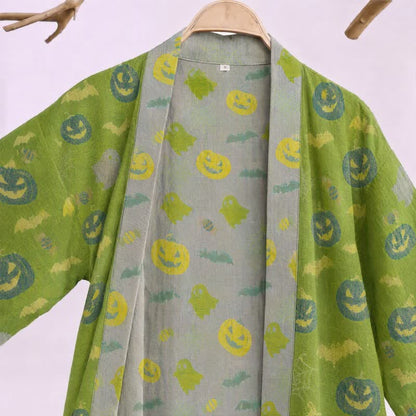 Ownkoti Multi‑Color Pumpkin Halloween Cotton Kimono Robe - image 22