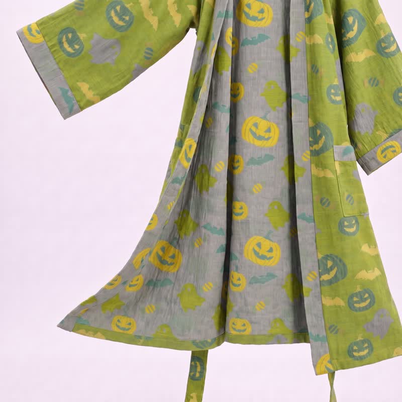 Ownkoti Multi‑Color Pumpkin Halloween Cotton Kimono Robe - image 23