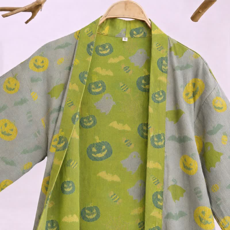 Ownkoti Multi‑Color Pumpkin Halloween Cotton Kimono Robe - image 27