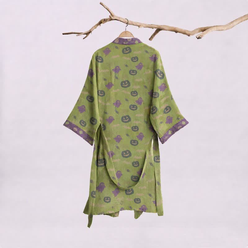Ownkoti Multi‑Color Pumpkin Halloween Cotton Kimono Robe - image 36