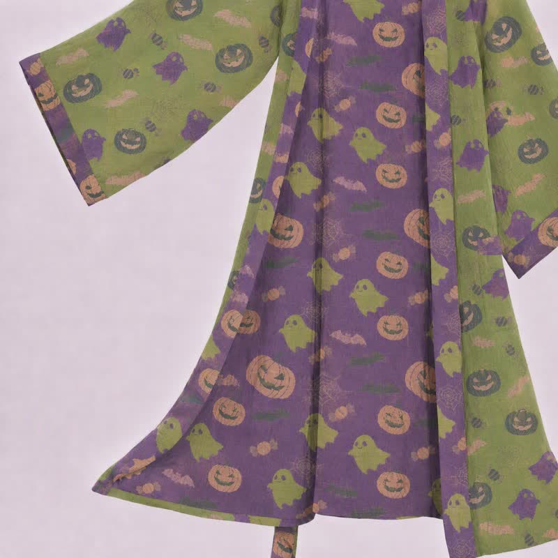 Ownkoti Multi‑Color Pumpkin Halloween Cotton Kimono Robe - image 38