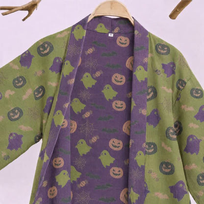 Ownkoti Multi‑Color Pumpkin Halloween Cotton Kimono Robe - image 37