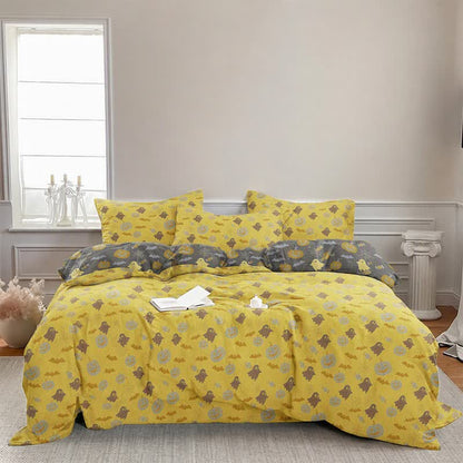 Ownkoti Multi‑Color Pumpkin Ghost Cotton 4-piece Duvet Bedding Set - image 4