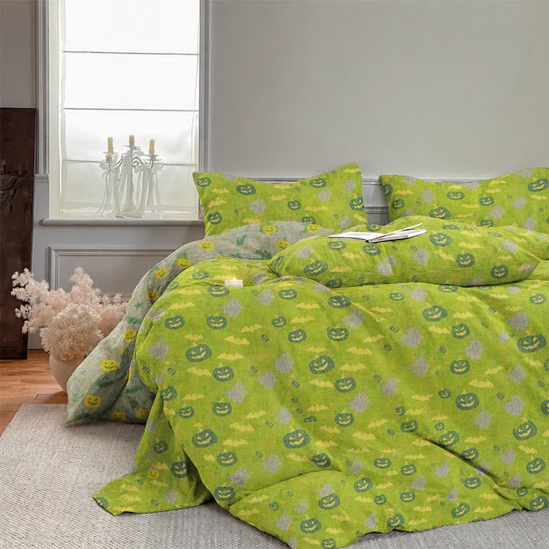 Ownkoti Multi‑Color Pumpkin Ghost Cotton Bedding Set - image 10