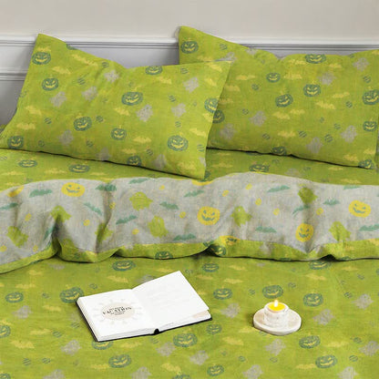 Ownkoti Multi‑Color Pumpkin Ghost Cotton Bedding Set - image 13