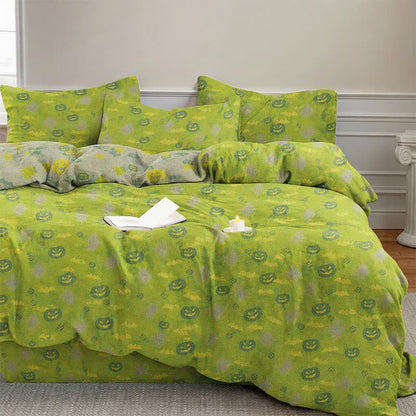 Ownkoti Multi‑Color Pumpkin Ghost Cotton 4-piece Duvet Bedding Set - image 8