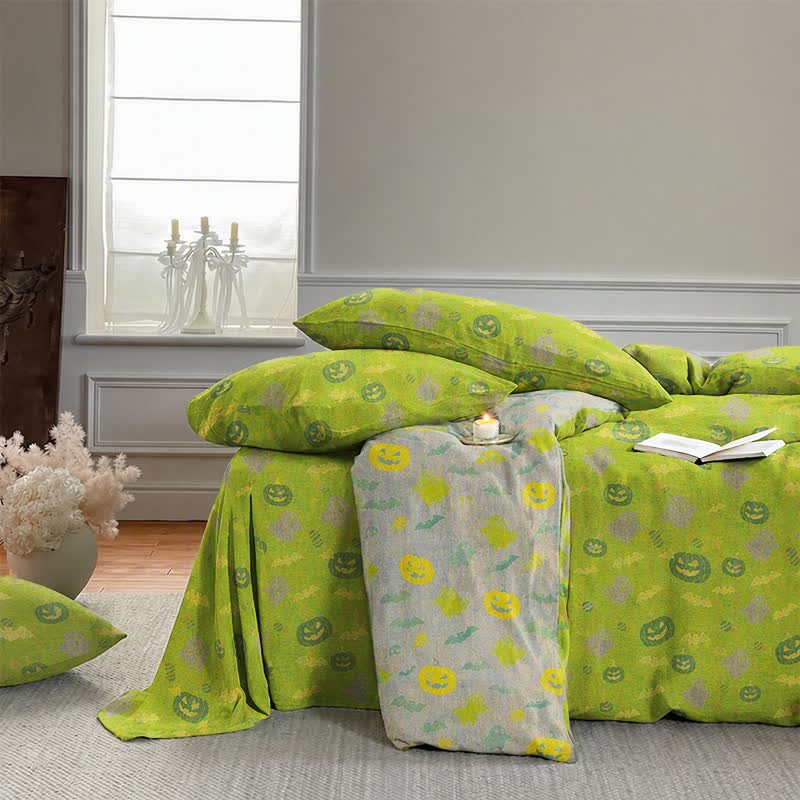 Ownkoti Multi‑Color Pumpkin Ghost Cotton Bedding Set - image 12