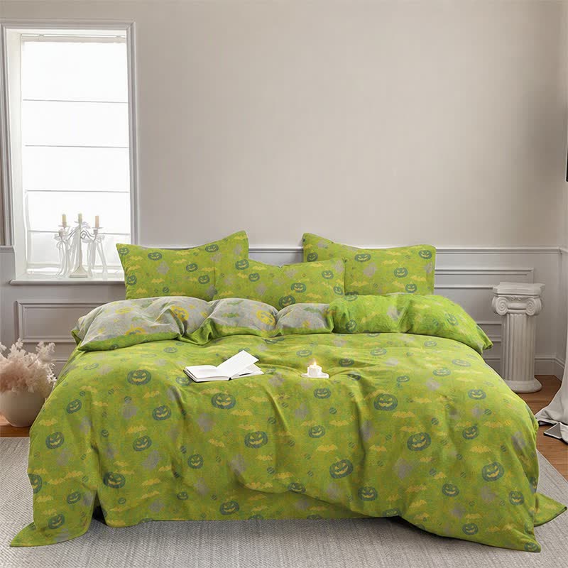 Ownkoti Multi‑Color Pumpkin Ghost Cotton Bedding Set - image 11