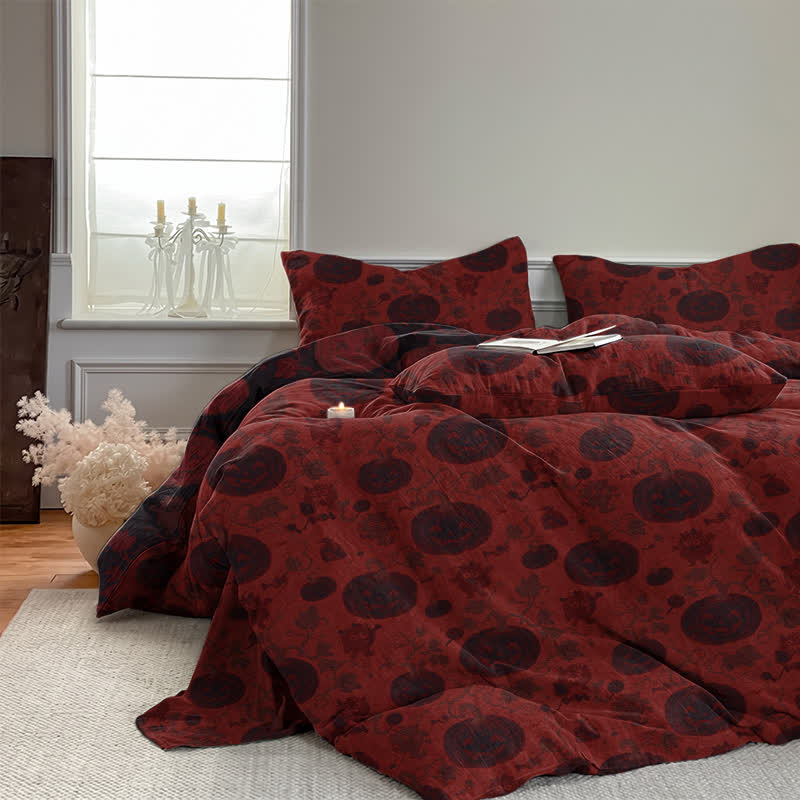 Ownkoti Halloween Pumpkin Monster Cotton Bedding Set - image 5