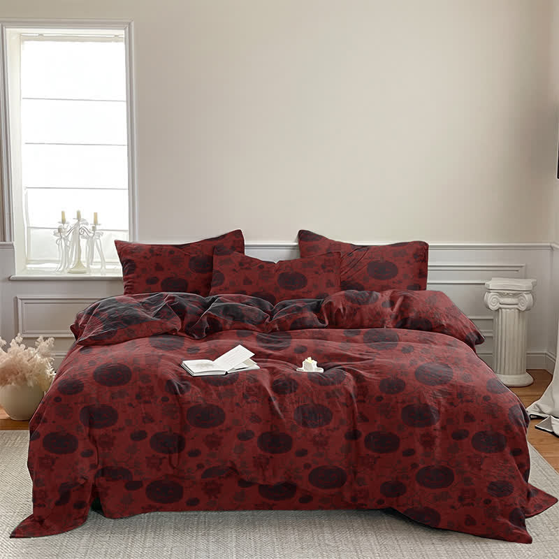 Ownkoti Halloween Pumpkin Monster Cotton Bedding Set - image 4